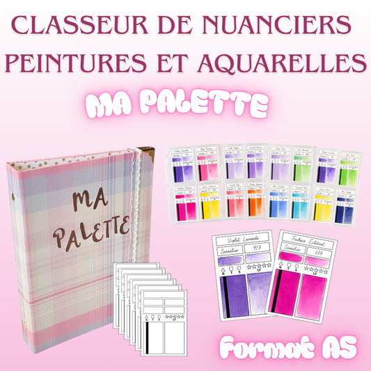✨ Classeur A5 « Ma Palette » – Organiseur de Couleurs pour Peintures & Aquarelles