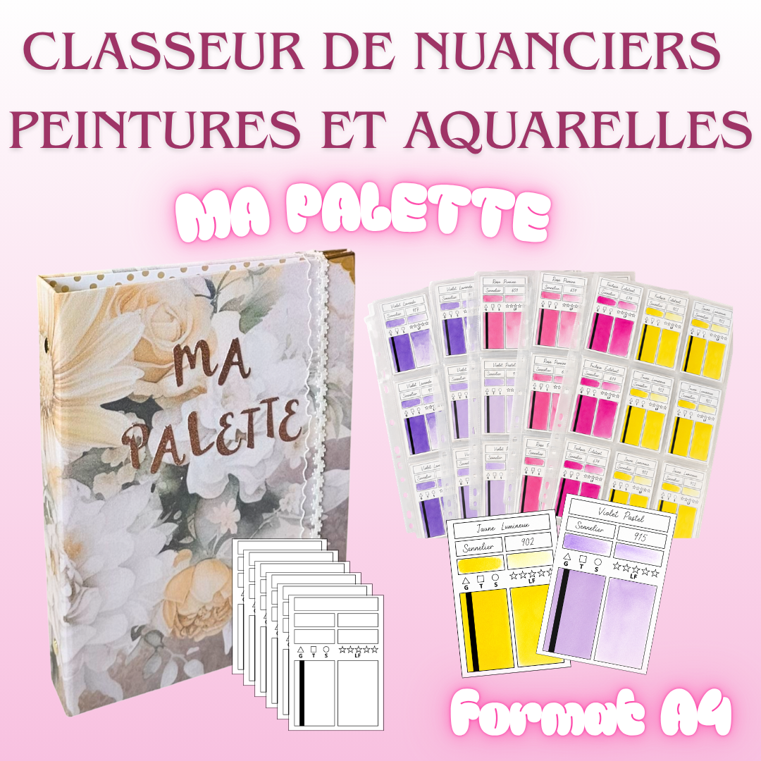 ✨ Classeur A4 « Ma Palette » – Peintures & Aquarelles