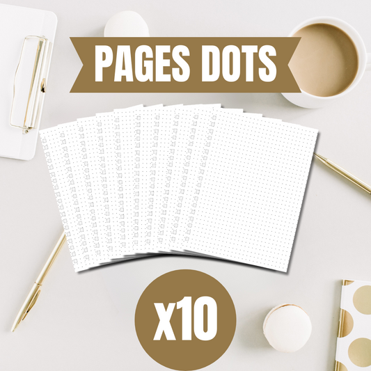 Refill A5 Agenda Sheets "Dots" (x10)