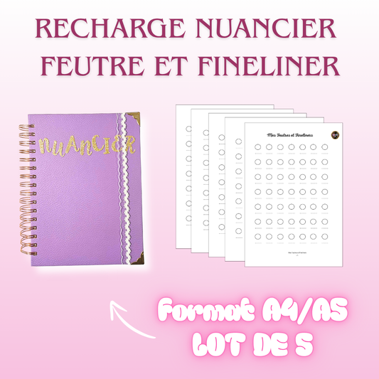 Recharge Nuancier Feutres et Fineliners (x 5)