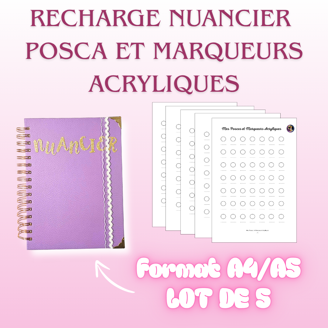 Recharge Nuancier Poscas et Marqueurs Acrylique (x 5)